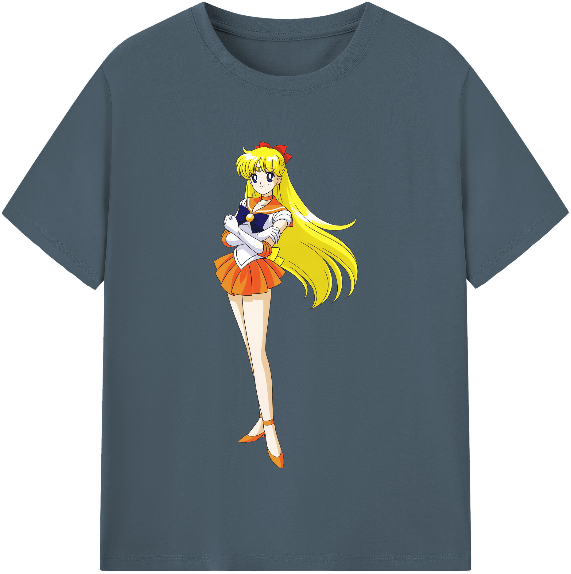 （画像用） 美少女戦士セーラームーン 愛野 美奈子 あいの みなこ Sailor Moon Aino Minako 綿100％半袖Tシャツ（フロントプリント）